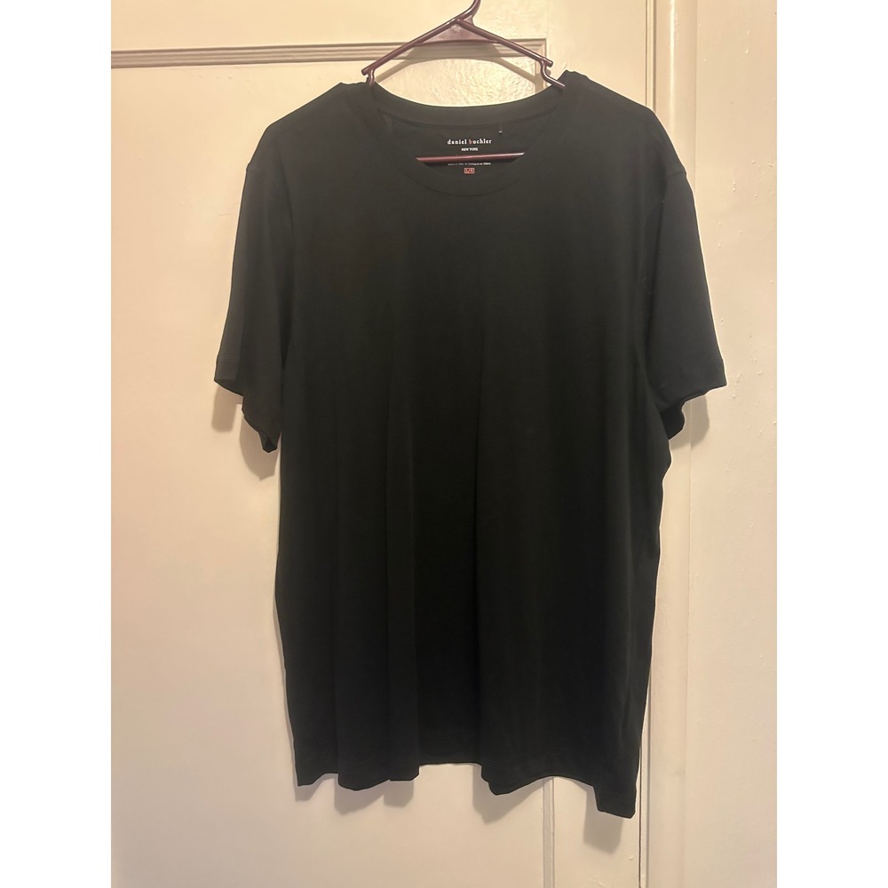 Daniel Buchler Mens Black 100% Peruvian Pima Cotton Crewneck T-Shirt Size L